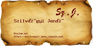 Szilvágyi Jenő névjegykártya